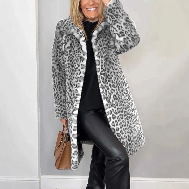 🎉Winter Hot Sale 49% Off🌹Women's Leopard Print Mid-Length Jacket🥰Free Shipping