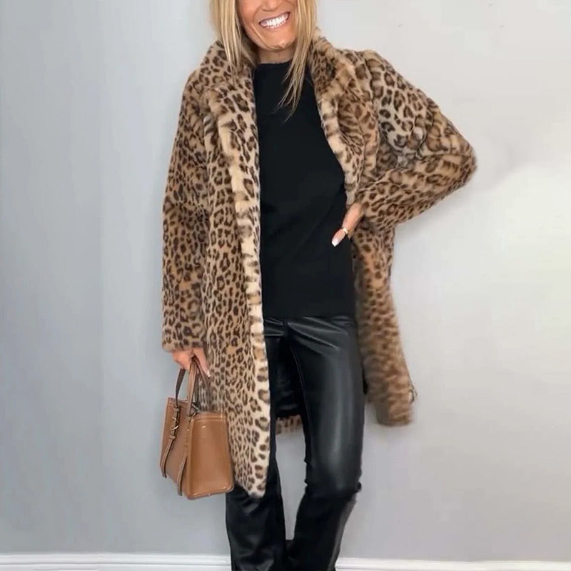 🎉Winter Hot Sale 49% Off🌹Women's Leopard Print Mid-Length Jacket🥰Free Shipping