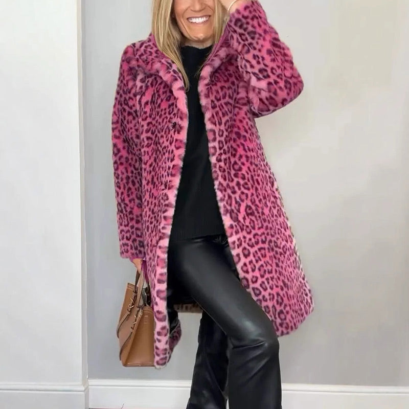 🎉Winter Hot Sale 49% Off🌹Women's Leopard Print Mid-Length Jacket🥰Free Shipping