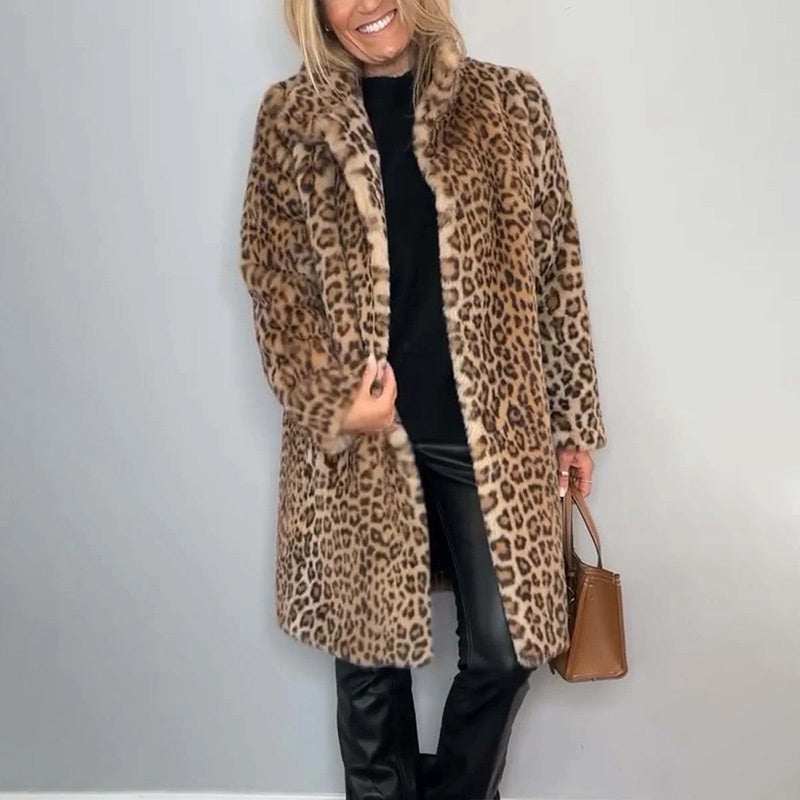 🎉Winter Hot Sale 49% Off🌹Women's Leopard Print Mid-Length Jacket🥰Free Shipping