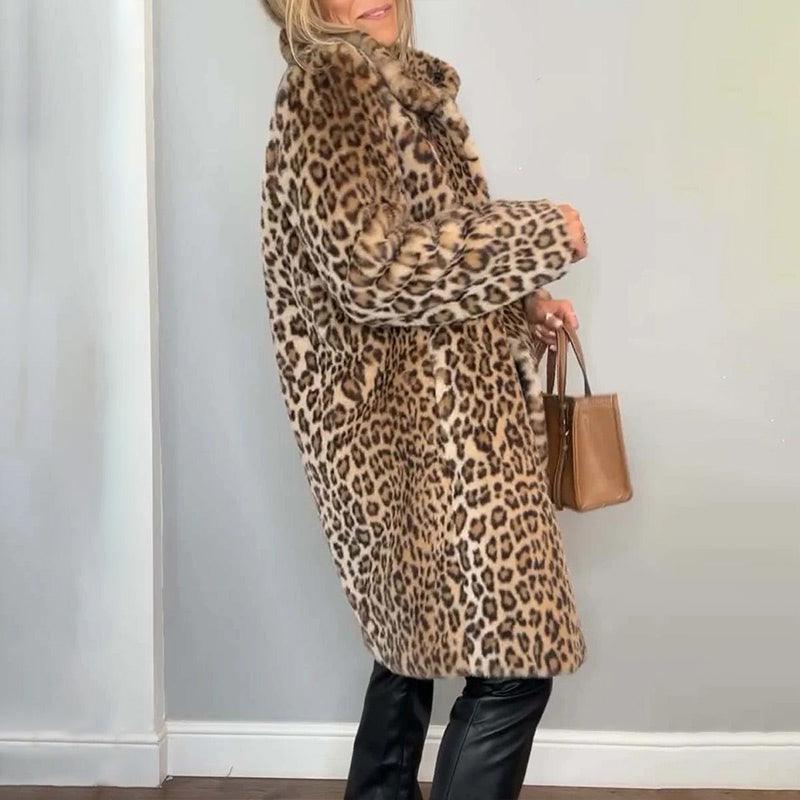 🎉Winter Hot Sale 49% Off🌹Women's Leopard Print Mid-Length Jacket🥰Free Shipping