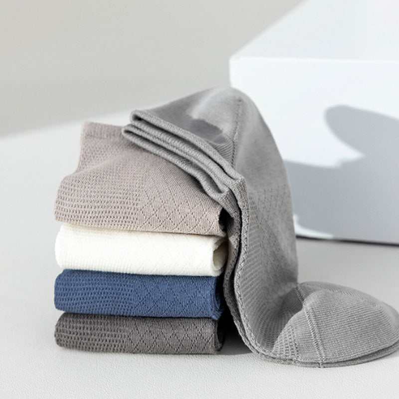 🔥Effen mesh sokken voor heren – ademend, vochtafvoerend voor de hele dag comfort