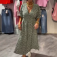 🎨New Arrival 50% Off💥Women's V-Neck Printed Dress – Brushstrokes of Summer🌺