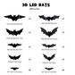 🎃HALLOWEEN PRE-SALE 50%OFF👻Halloween 3D Lighted Bats🦇Ultra-realistic 3D design for maximum scare effect