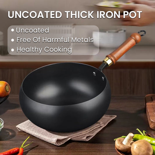 🍳Flash Sale🔥Professional-Grade Uncoated Iron Pot⏳🚀50% OFF Today