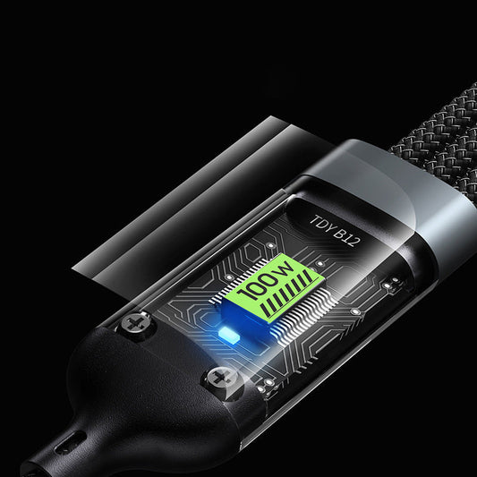 🔥HOT SALE 50% OFF🔥Transparent Luminous 3-in-1 Super Fast Charging Cable