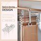 👖 BUY 2 GET 1 FREE! 🔥 Telescopic Folding Pants Rack - Space-Saving Multilayer Design for Closet/Storage Organization 🏠✨