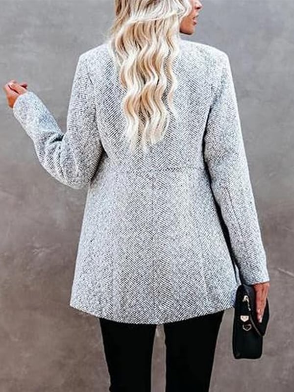 🔥🧥【XS-2XL】Autumn and Winter Special Offer - Heavy Fabric - Versatile Women's Solid Color Pocket Long Sleeve Cardigan Coat