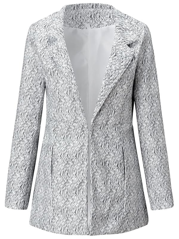 🔥🧥【XS-2XL】Autumn and Winter Special Offer - Heavy Fabric - Versatile Women's Solid Color Pocket Long Sleeve Cardigan Coat
